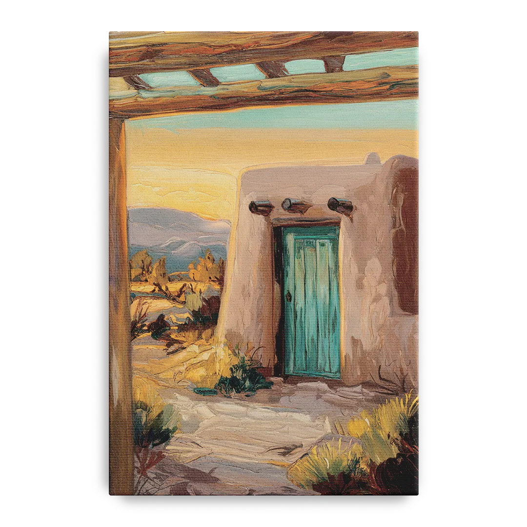 Santa Fe Pueblo Style - Canvas Wall Art