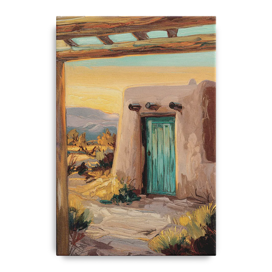 Santa Fe Pueblo Style - Canvas Wall Art