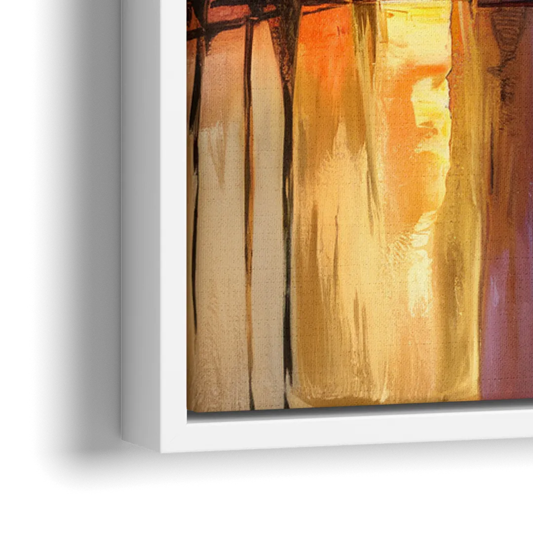 Austin Moody Cityscape - Close-Up White Frame Canvas