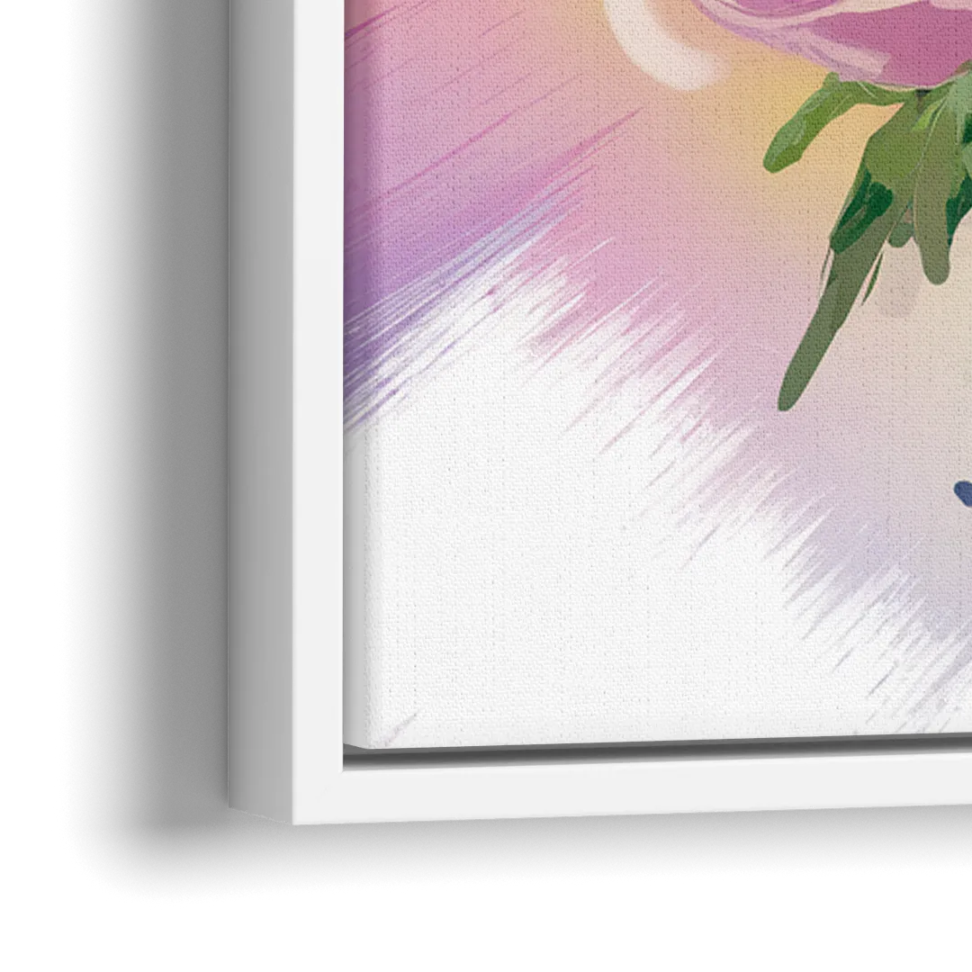 Augusta Springtime Blooms - Close-Up White Frame Canvas