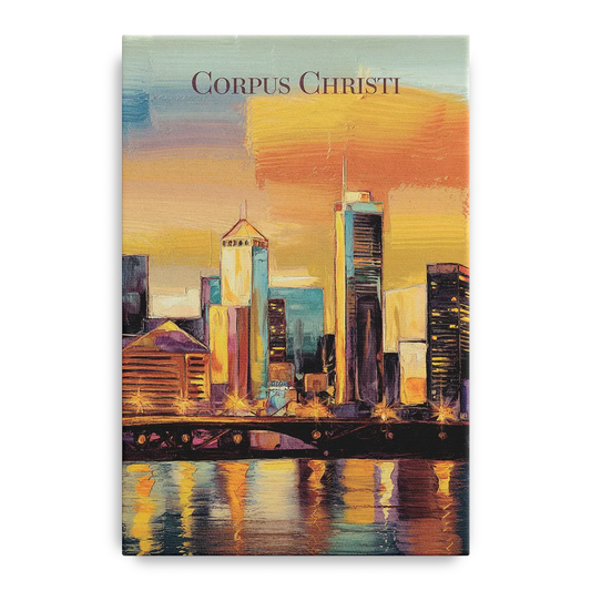 Corpus Christi Skyline View - Canvas Wall Art