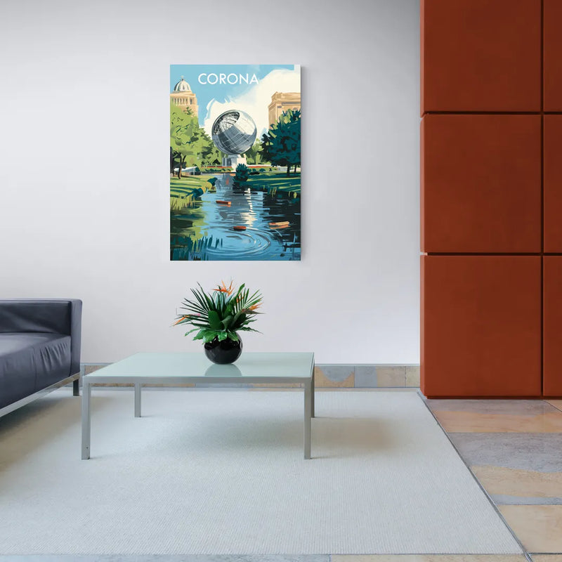 Corona Historic Landmarks - Canvas Wall Art Living Room