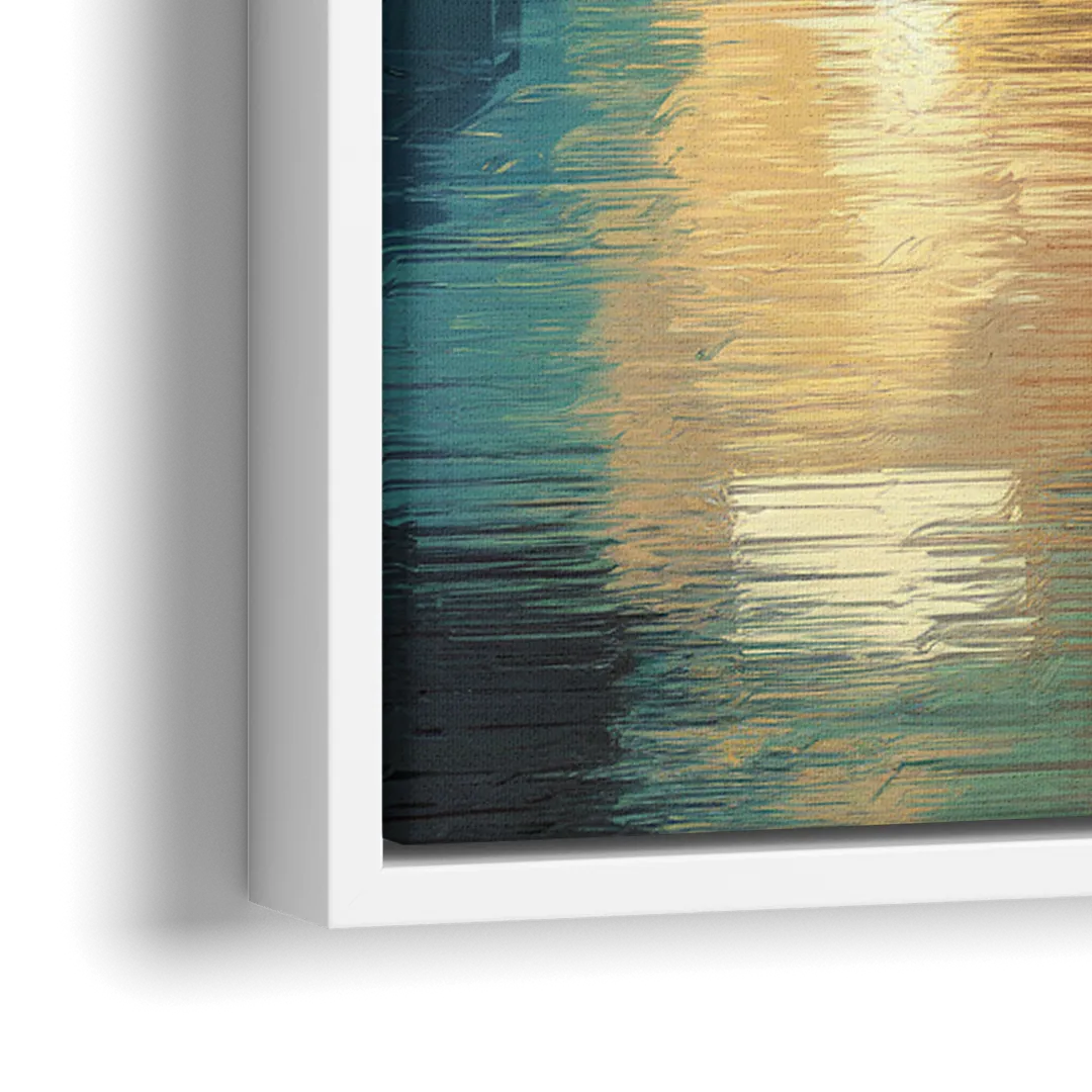 Springfield City Skyline - Close-Up White Frame Canvas