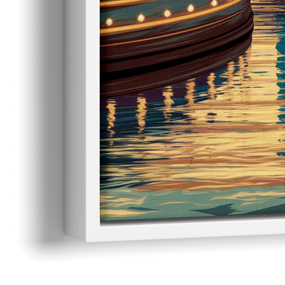 Oklahoma City Scenic Views - Close-Up White Frame Canvas