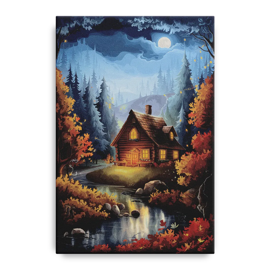 Gatlinburg Cabin in the Woods - Canvas Wall Art