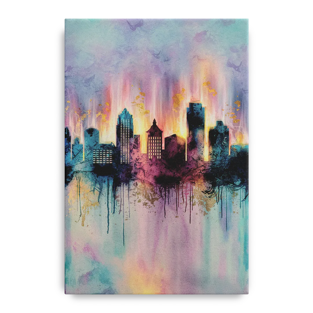 Richmond Skyline Glow - Canvas Wall Art