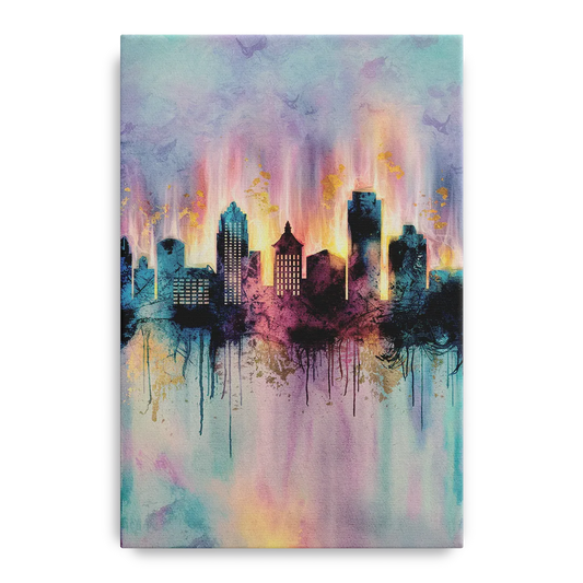 Richmond Skyline Glow - Canvas Wall Art