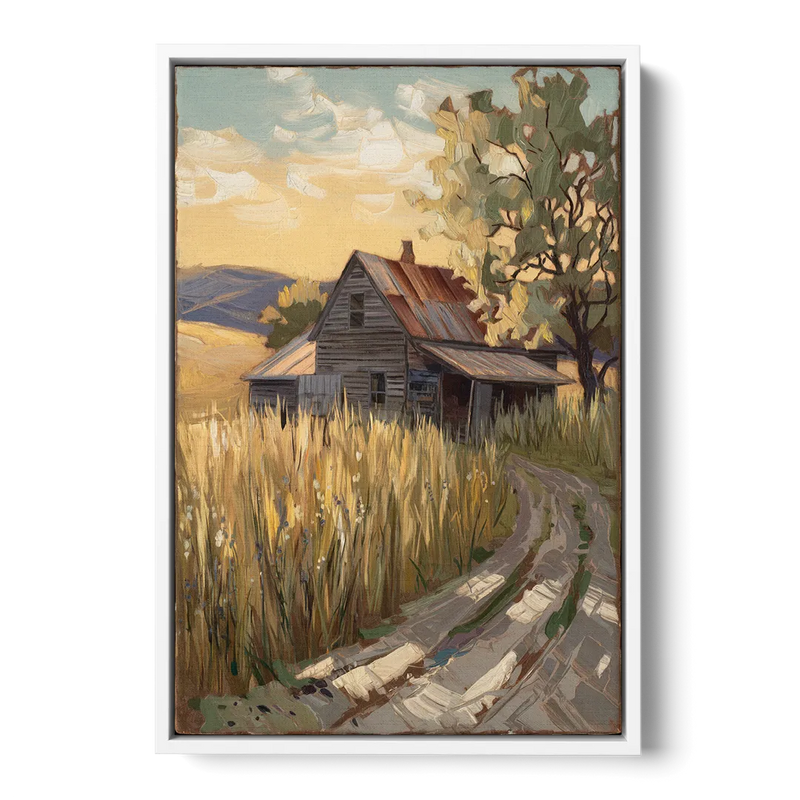 Burlington Rustic Charm - White Frame Canvas