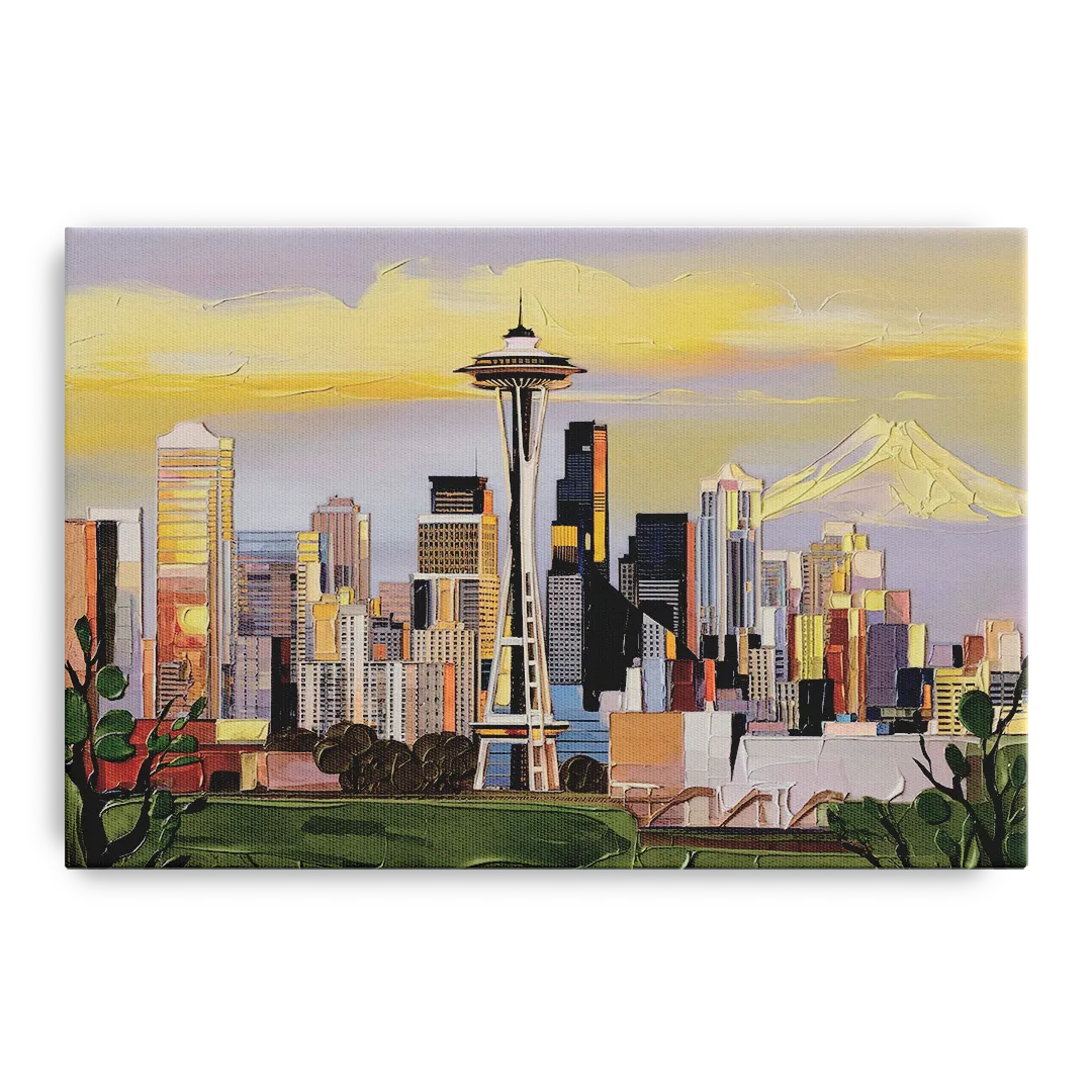 Seattle Downtown Skyline - Canvas Wall Art