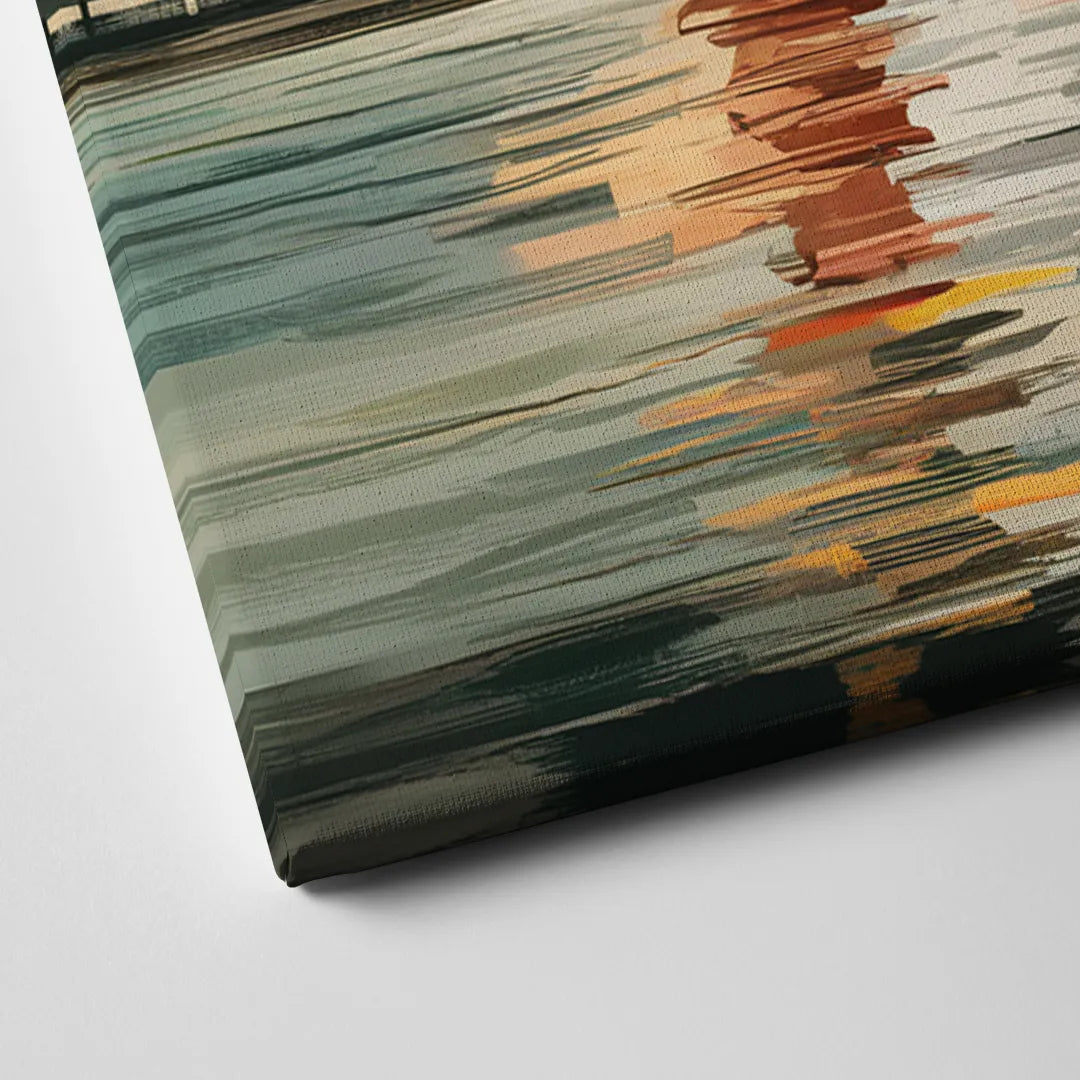 New York City Abstract Skyline Art Hudson Canvas Close Up