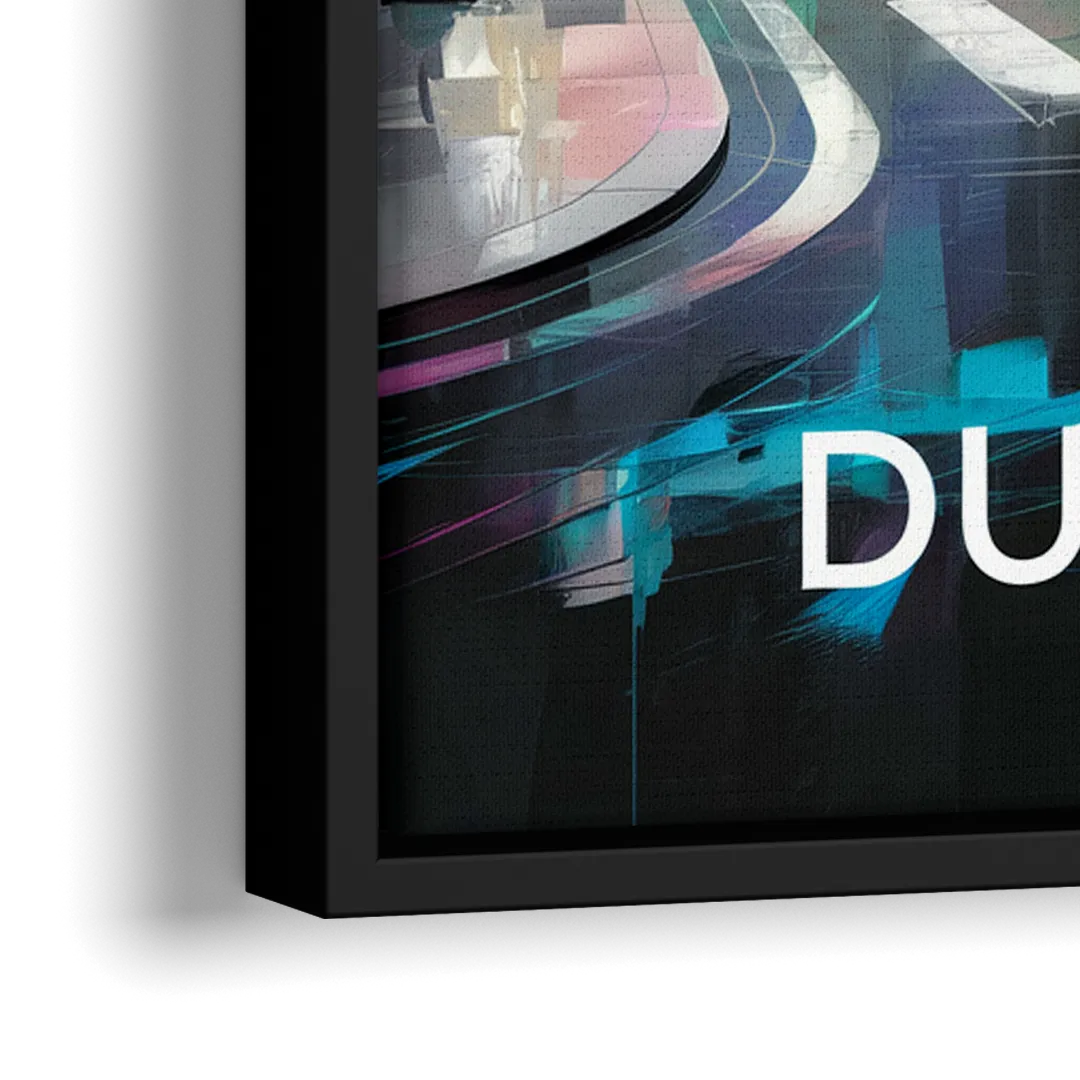 Durham Street Art Vibes - Close-Up Black Frame Canvas