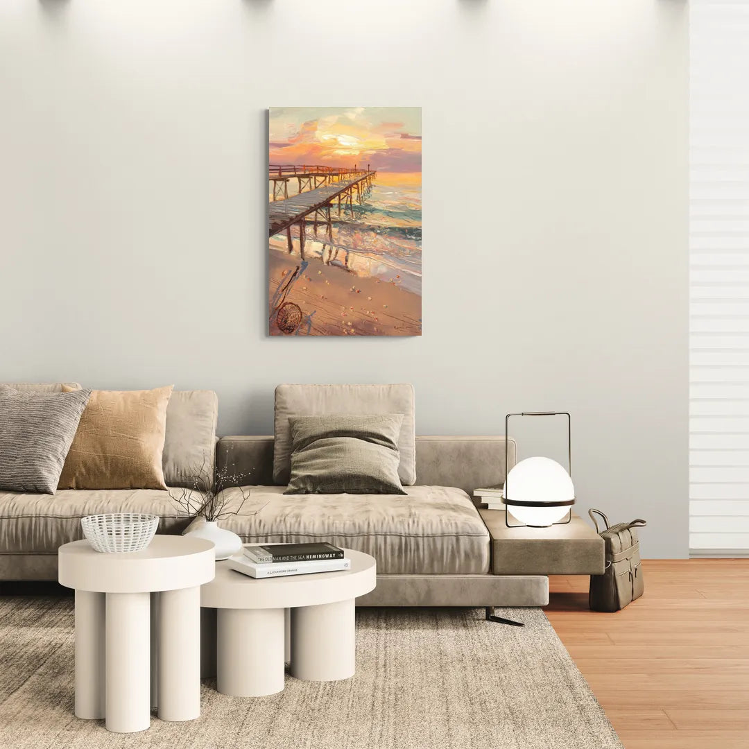 Corpus Christi Fishing Pier - Canvas Wall Art Living Room