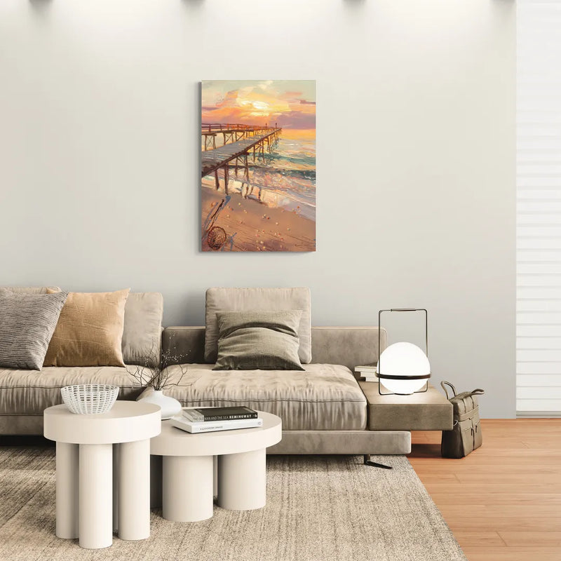Corpus Christi Fishing Pier - Canvas Wall Art Living Room