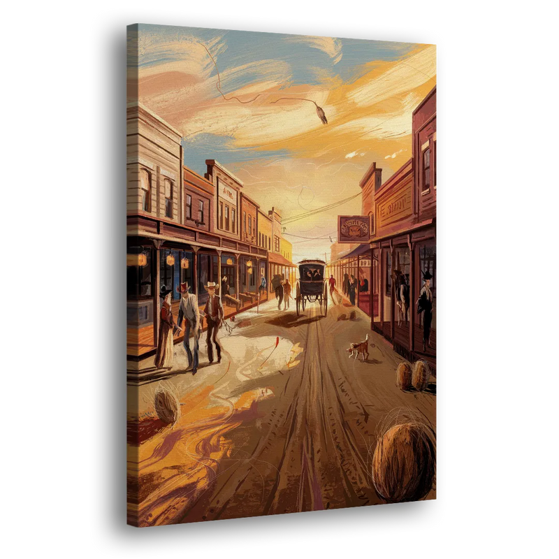Tombstone Wild West Vibes - Canvas Print Art Sides
