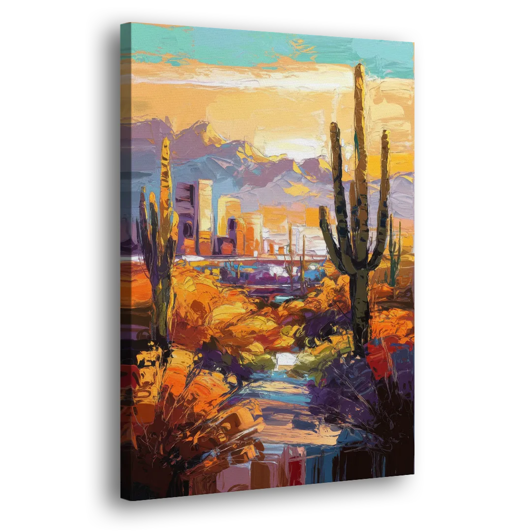 Phoenix Vibrant Urban Desert - Canvas Print Art Sides