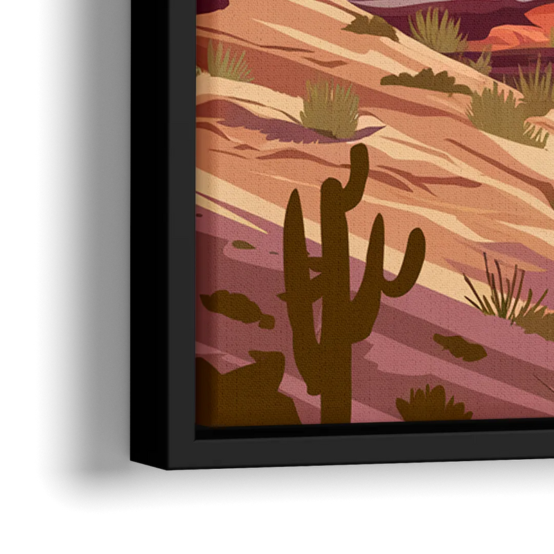 Sedona Majestic Rock Formations - Close-Up Black Frame Canvas