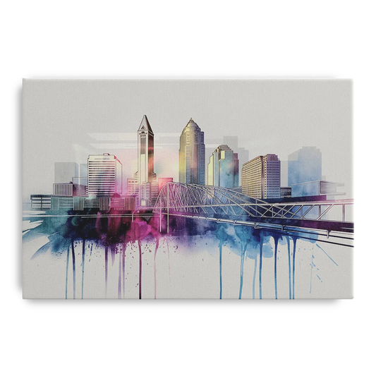 Columbus Ohio Skyline - Canvas Wall Art
