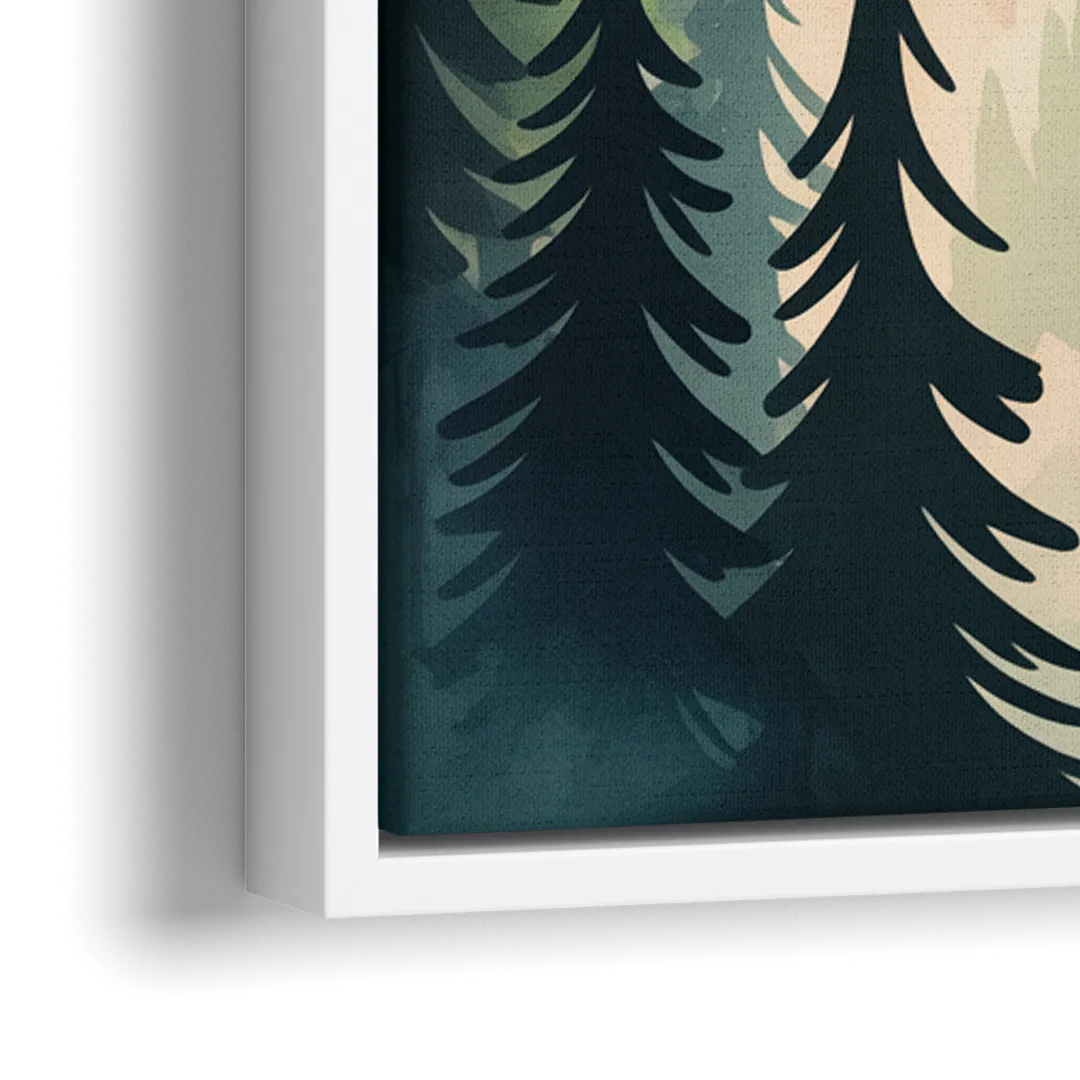 Capilano Suspension Bridge - Close-Up White Frame Canvas