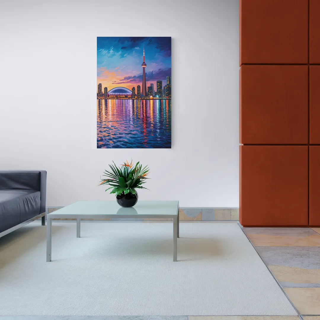 Polson Pier Toronto View - Canvas Wall Art Living Room