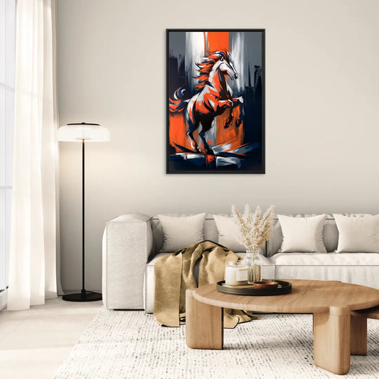 Denver Broncos Legacy - Living Room Black Frame Canvas