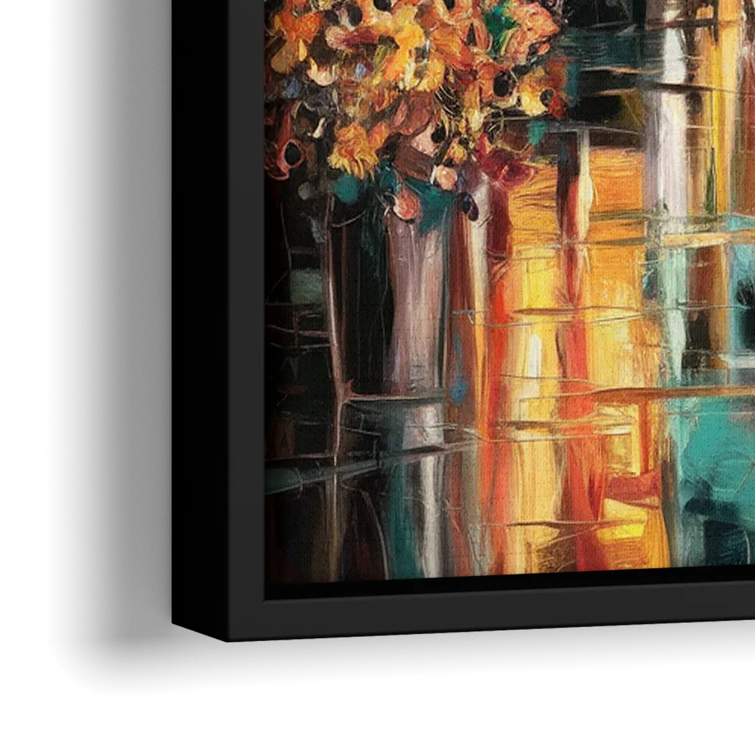 Madison Summer Festival Scene - Close-Up Black Frame Canvas