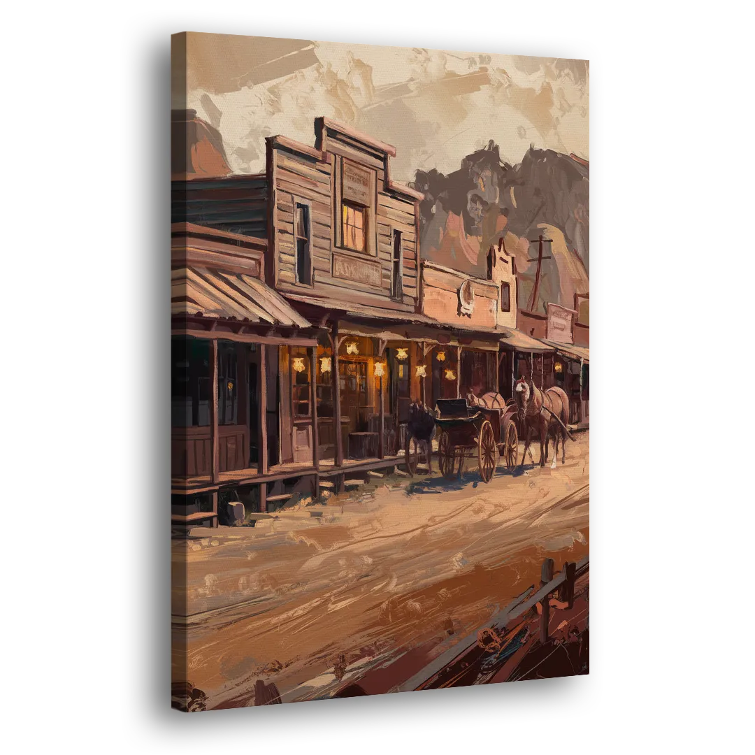 Tombstone Old West Charm - Canvas Print Art Sides