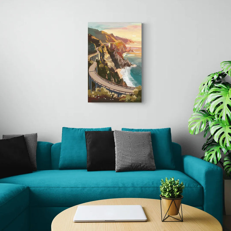 Big Sur Scenic Highway - Canvas Wall Art Living Room