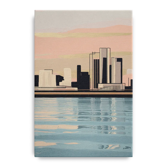 Detroit Riverwalk Serenity - Canvas Wall Art