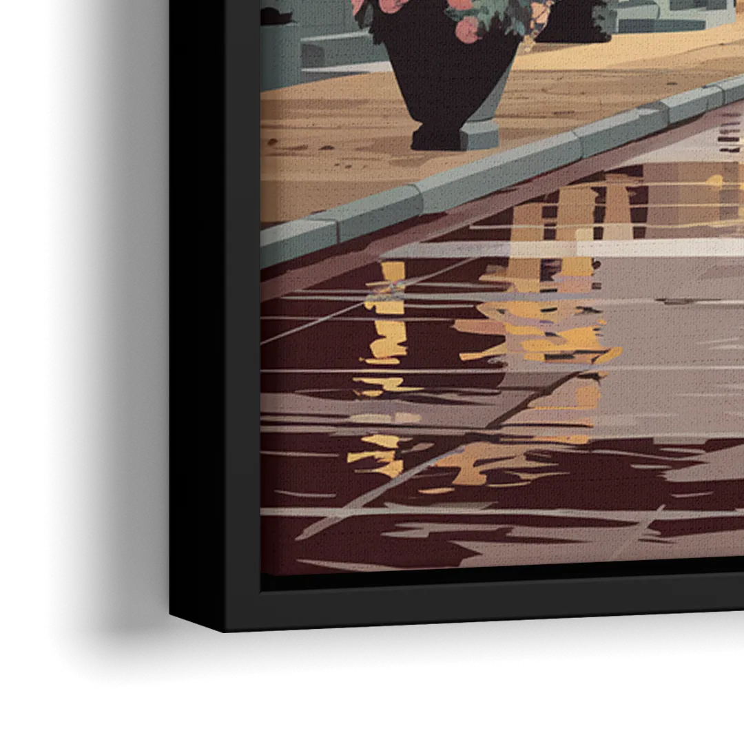 Ashland Historic Downtown - Close-Up Black Frame Canvas