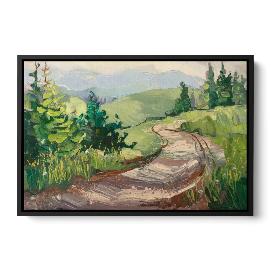 Burlington Green Mountain Trails - Black Frame Canvas