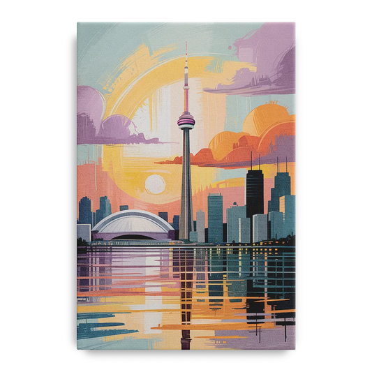 CN Tower Sunset - Canvas Wall Art