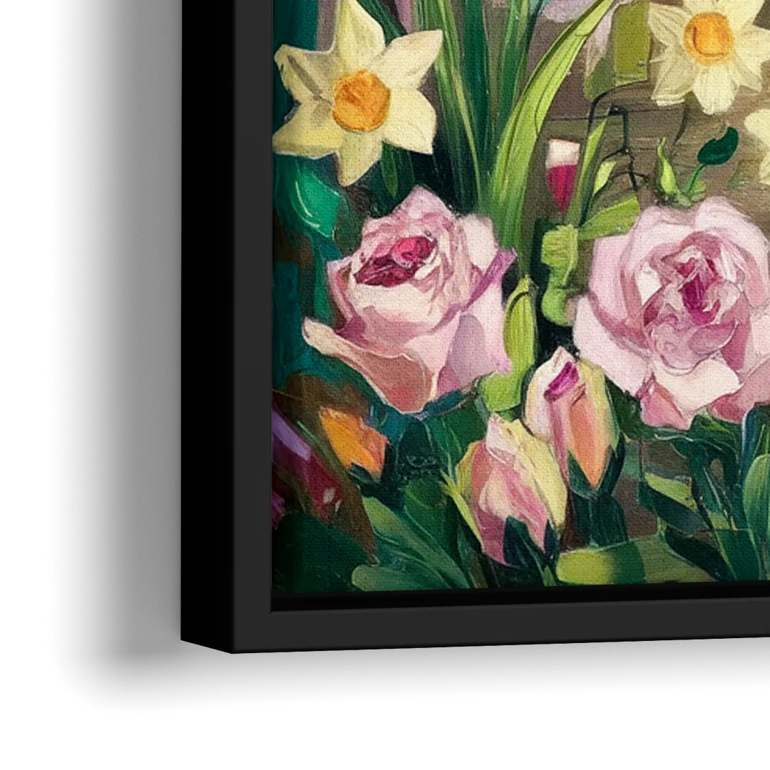 Norfolk Botanical Gardens - Close-Up Black Frame Canvas