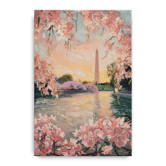 Washington DC Cherry Blossoms - Canvas Wall Art
