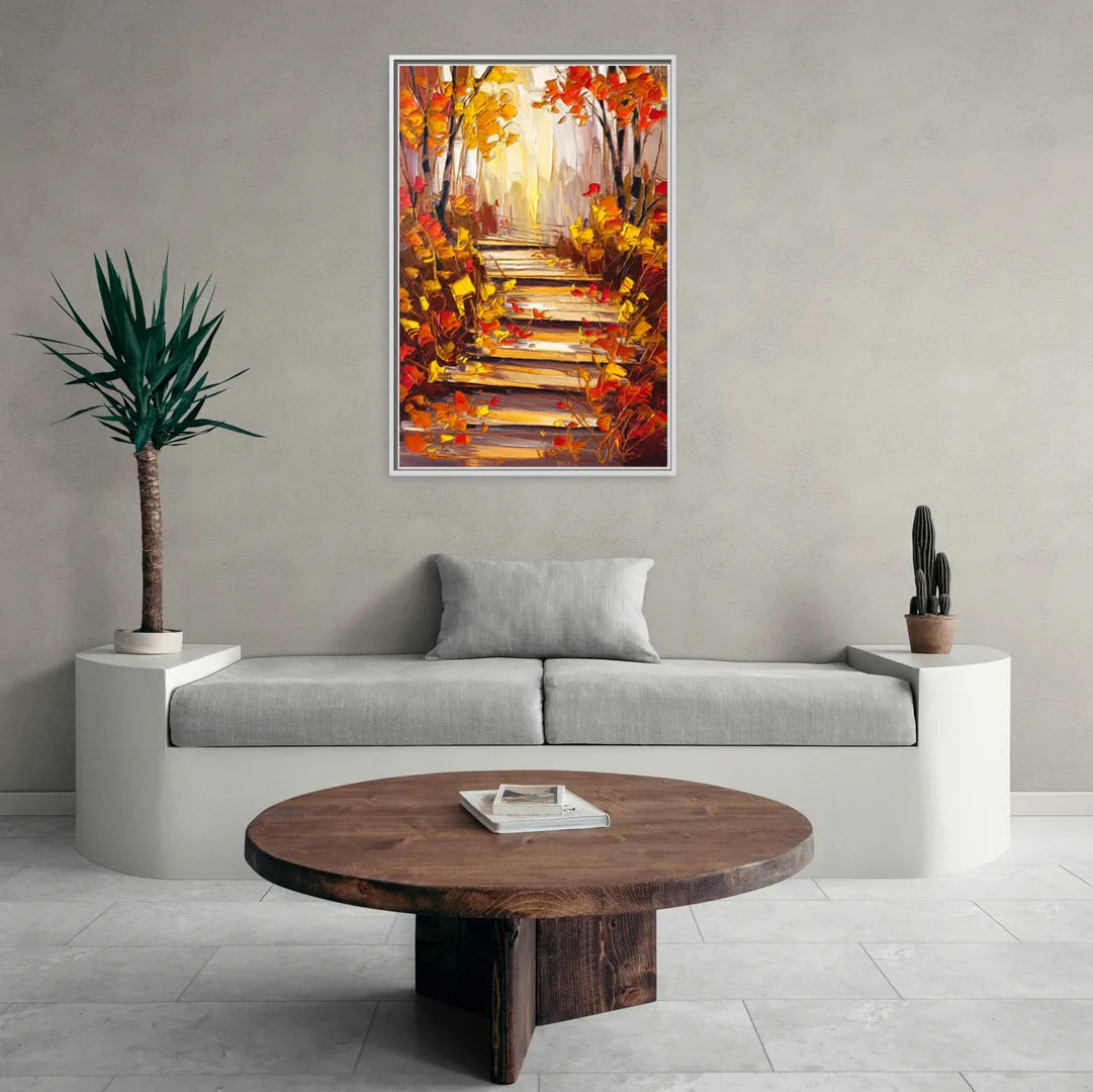 Madison Arboretum Trails - Living Room White Frame Canvas