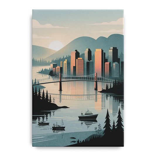 Vancouver Downtown Skyline - Canvas Wall Art