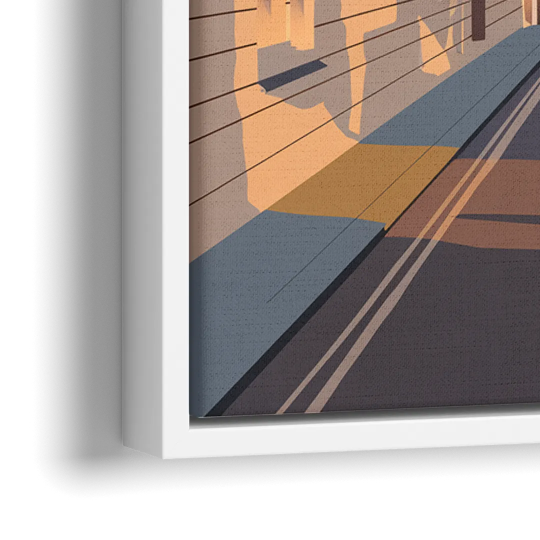 Oxford Bridge of Sighs - Close-Up White Frame Canvas