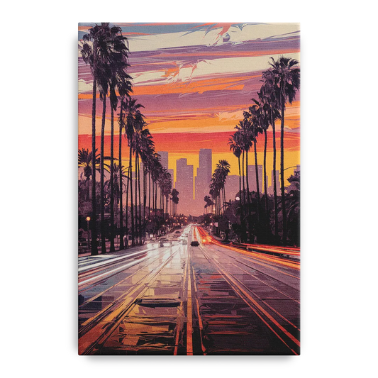 Los Angeles Sunset Boulevard - Canvas Wall Art
