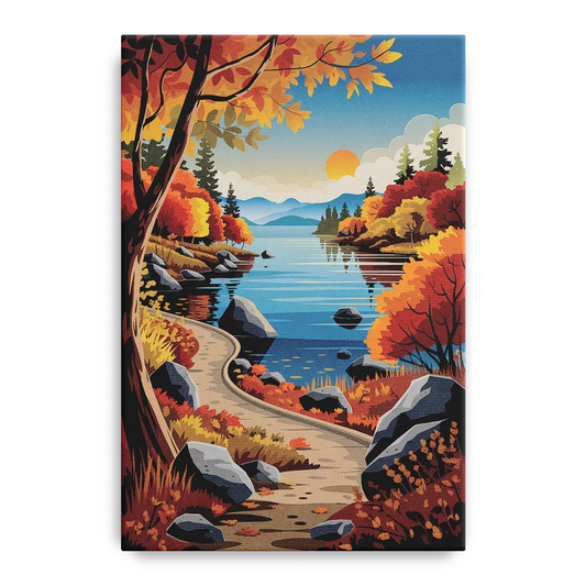 Lake Tahoe Autumn Colors - Canvas Wall Art
