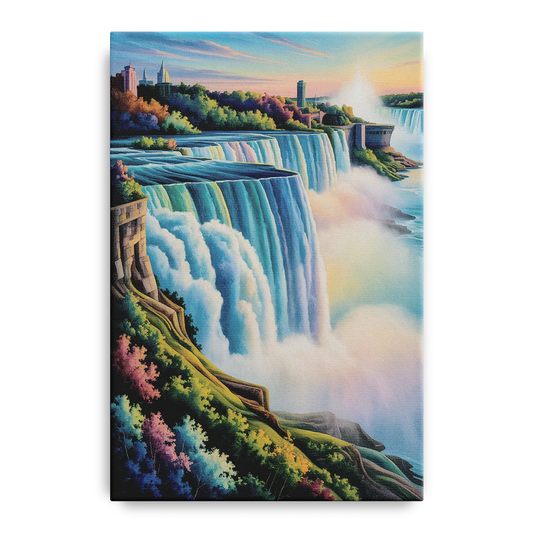 Niagara Falls Color Burst - Canvas Wall Art