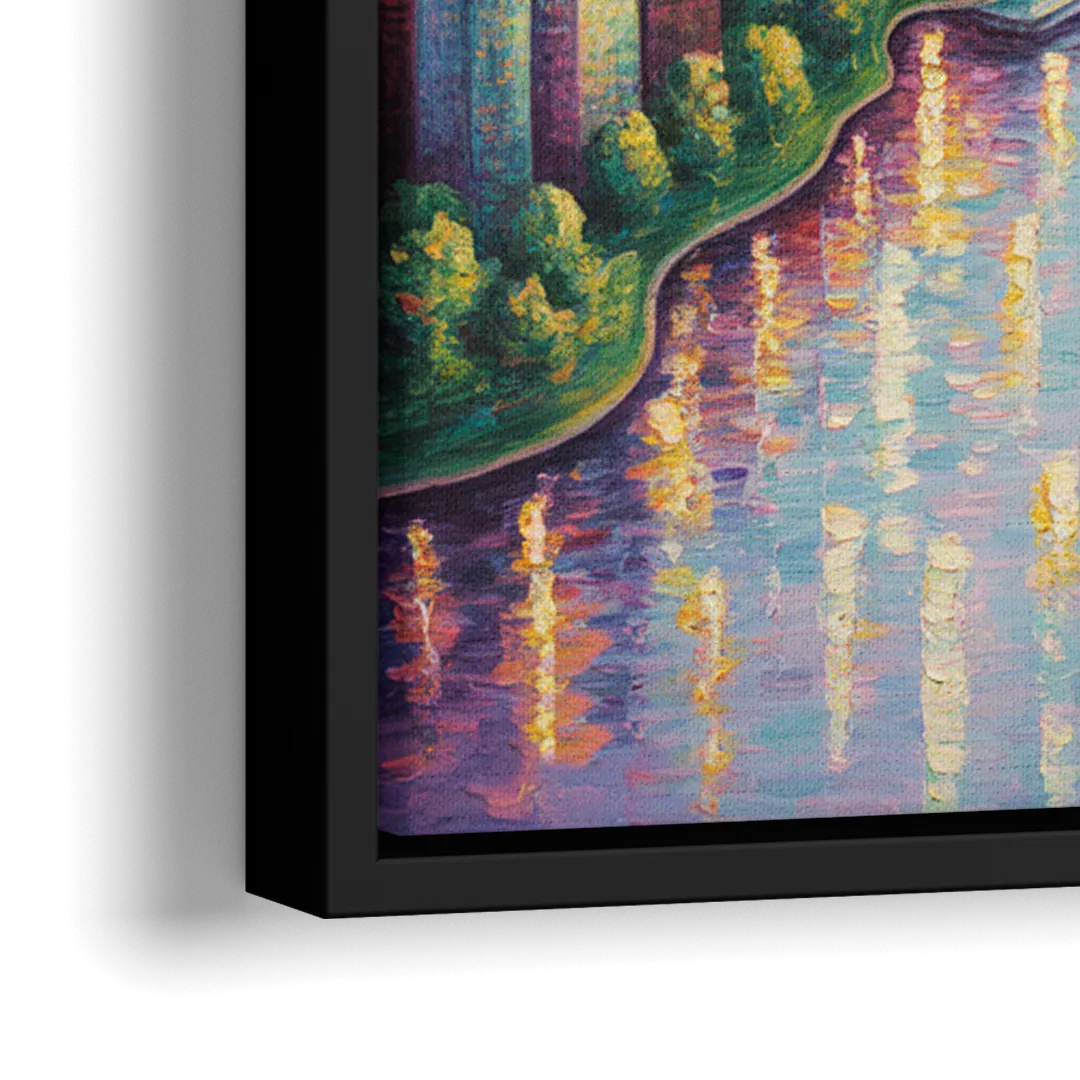 Skylon Tower View - Close-Up Black Frame Canvas