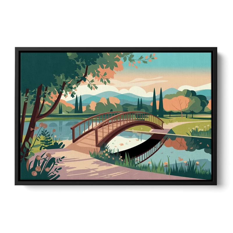 Springfield Parks And Trails - Black Frame Canvas