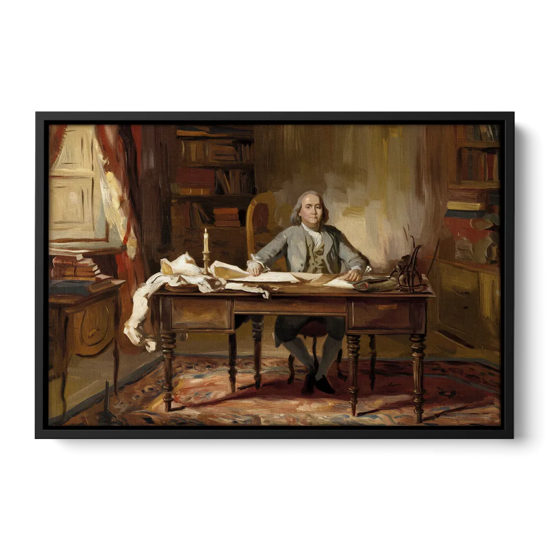 Franklin Historic Charm - Black Frame Canvas