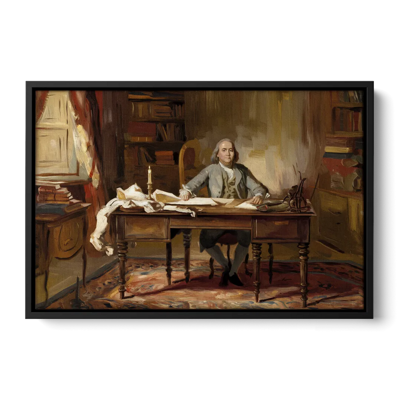 Franklin Historic Charm - Black Frame Canvas