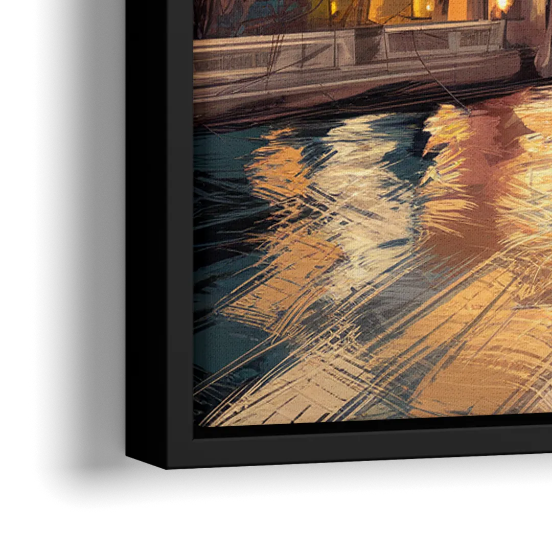 Chicago Architecture and Landmarks - Close-Up Black Frame Canvas