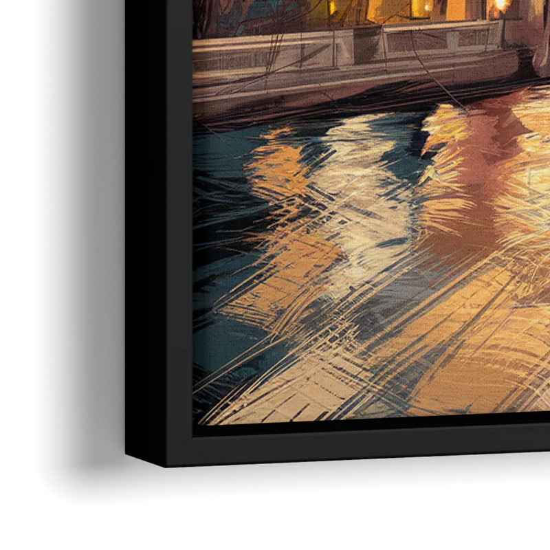 Chicago Architecture and Landmarks - Close-Up Black Frame Canvas