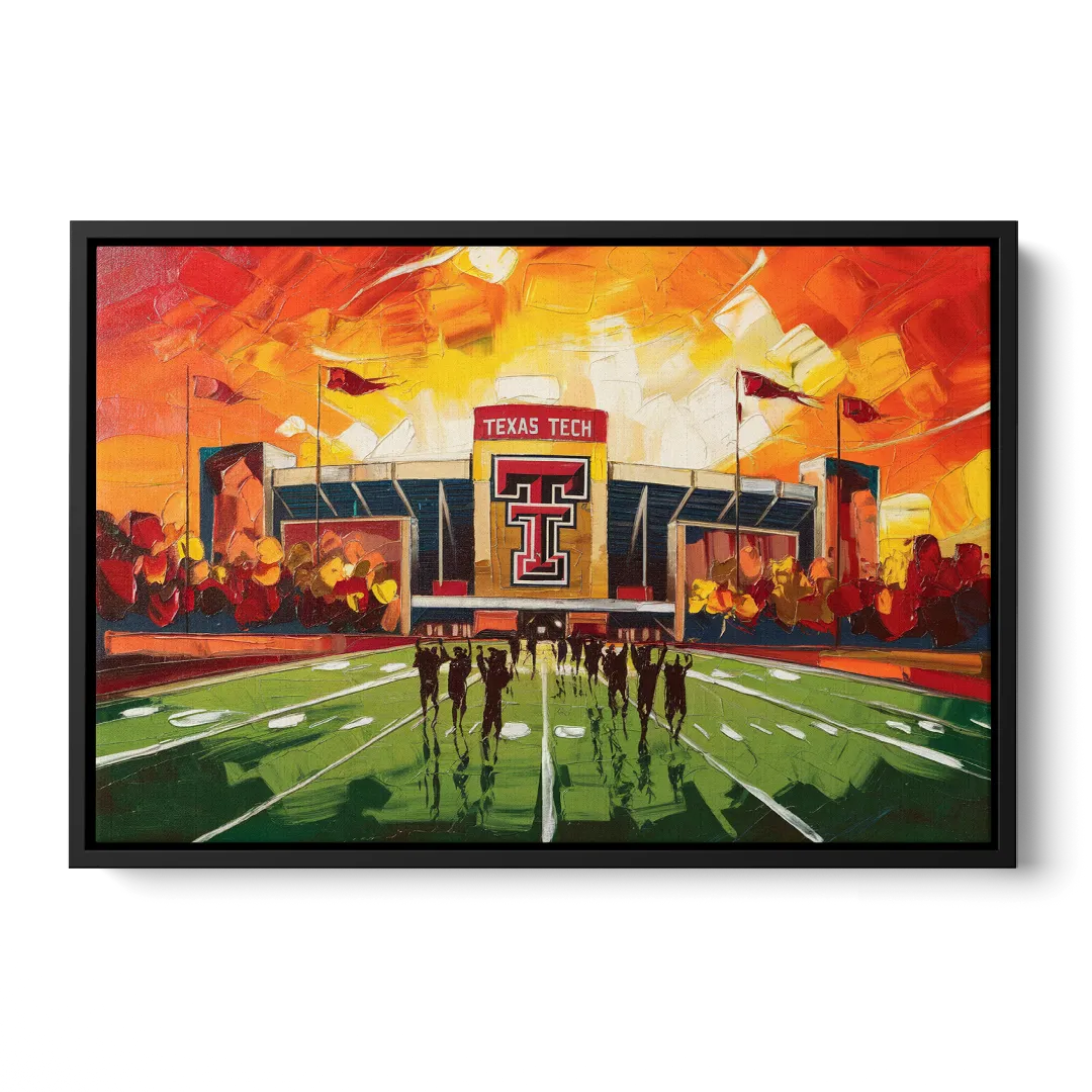 Lubbock Classic Red Raiders - Black Frame Canvas