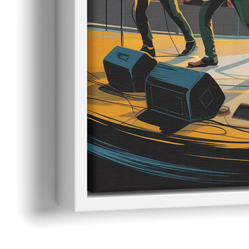 Austin Live Music Capital - Close-Up White Frame Canvas