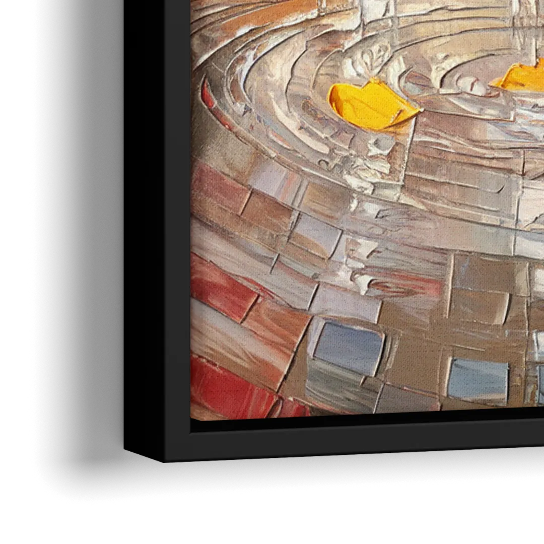 Philadelphia Love Park - Close-Up Black Frame Canvas