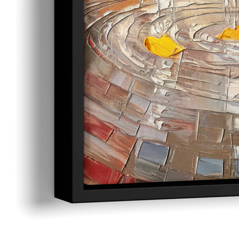 Philadelphia Love Park - Close-Up Black Frame Canvas