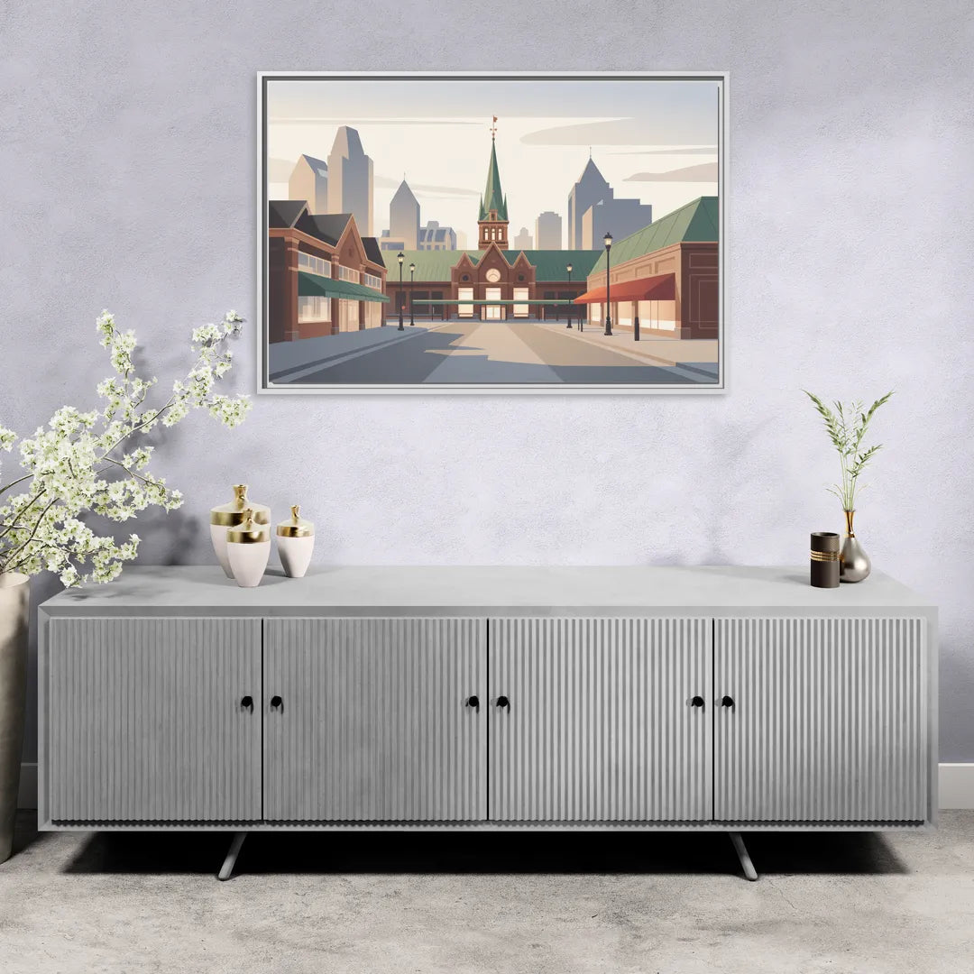 ByWard Market Charm - Living Room White Frame Canvas